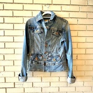 Christopher Blue Classic Blue Jean Jacket size Medium M